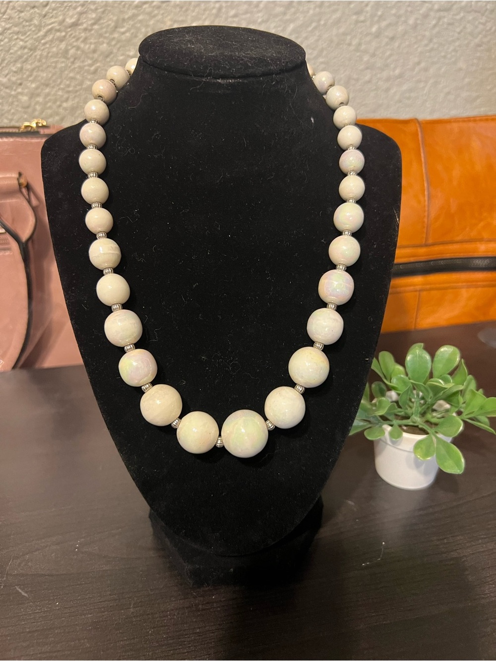 Elegant White Beaded Necklace